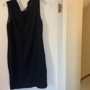 Black dress with lace detail